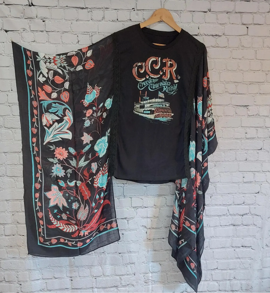 Black CCR Creedence Clearwater Revival Mix & Match Tee （No Patch）