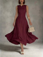 Women's Sleeveless Pleated Dress