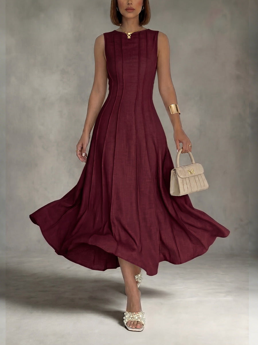 Women's Sleeveless Pleated Dress