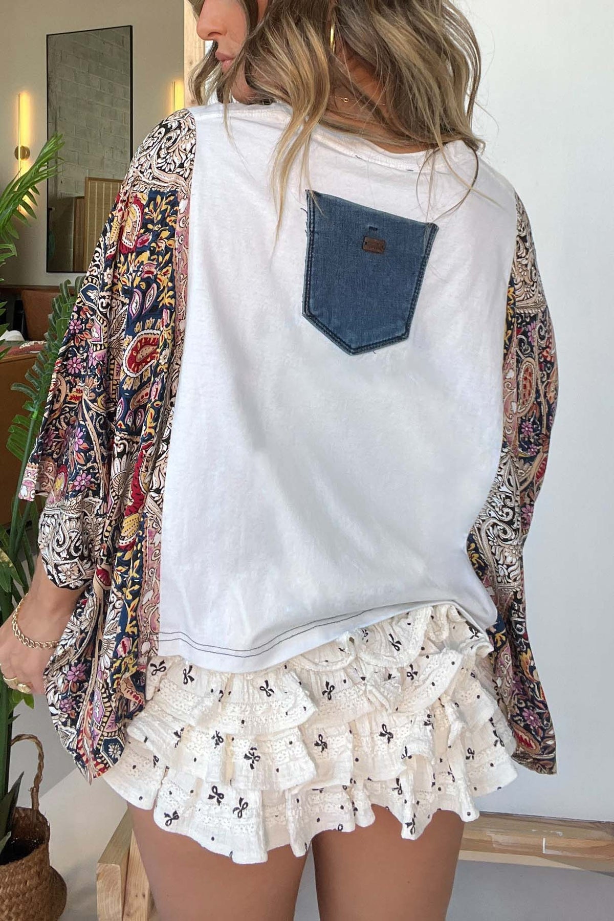 Kiss Mix & Match Tee White Floral