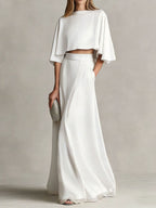 Comfortable & Loose-fitting Cotton-linen Two-piece Set
