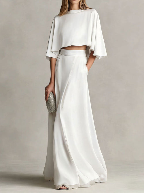 Comfortable & Loose-fitting Cotton-linen Two-piece Set