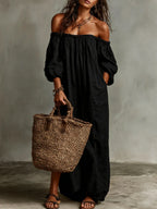 Women's Minimalist Casual Off-shoulder Dress