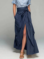 Casual Linen And Cotton Skirt