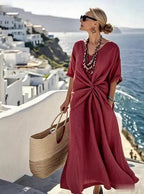 Women'S Loose Solid Color Dress
