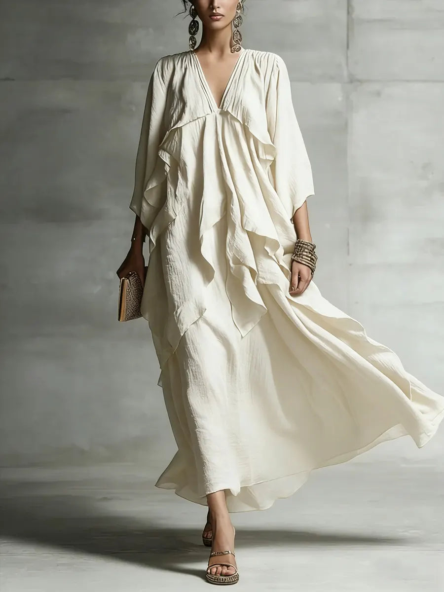 Women's Lace-trim Loose Dress