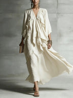 Women's Lace-trim Loose Dress