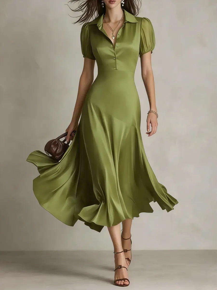 Women's V-neck Elegant Short Sleeve Dress