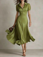 Women's V-neck Elegant Short Sleeve Dress