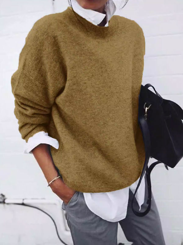 Temperament Fake Two-piece Pullover Women's Sweater