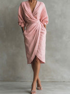 Stylish And Elegant Linen And Cotton Dress