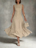 Women's Sleeveless Pleated Dress