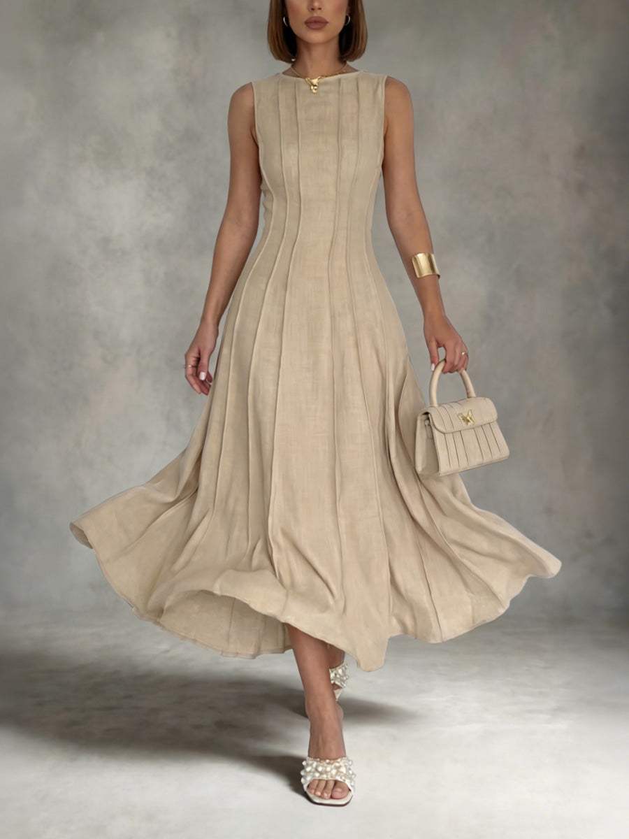 Women's Sleeveless Pleated Dress