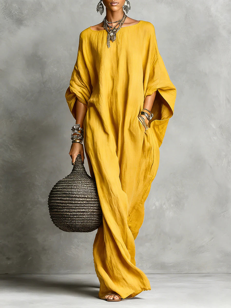 🔥 Limited Time Sale – 55% OFF Minimalist Casual Sleeveless Cotton And Linen Long Dress