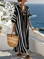 Women'S Contrast Striped Dress