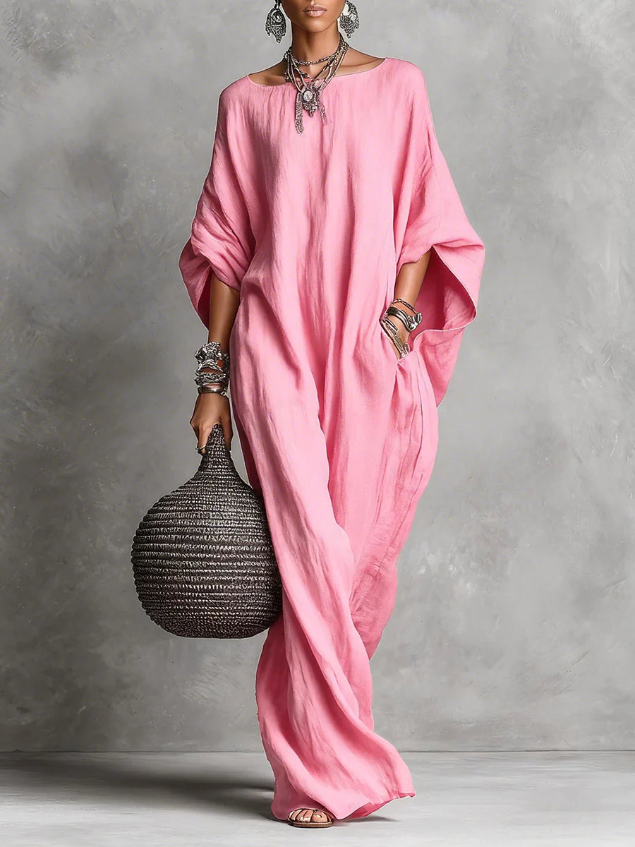 🔥 Limited Time Sale – 55% OFF Minimalist Casual Sleeveless Cotton And Linen Long Dress