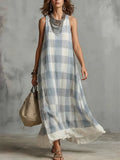 Women's Color Block Art Casual Stylish Vacation Maxi Dress