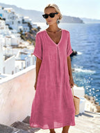 Women'S Casual Solid Color  Dress