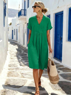 Women'S Casual Solid Color  Dress