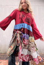 Jimi Hendrix Long Sleeve Split Maxi Tee